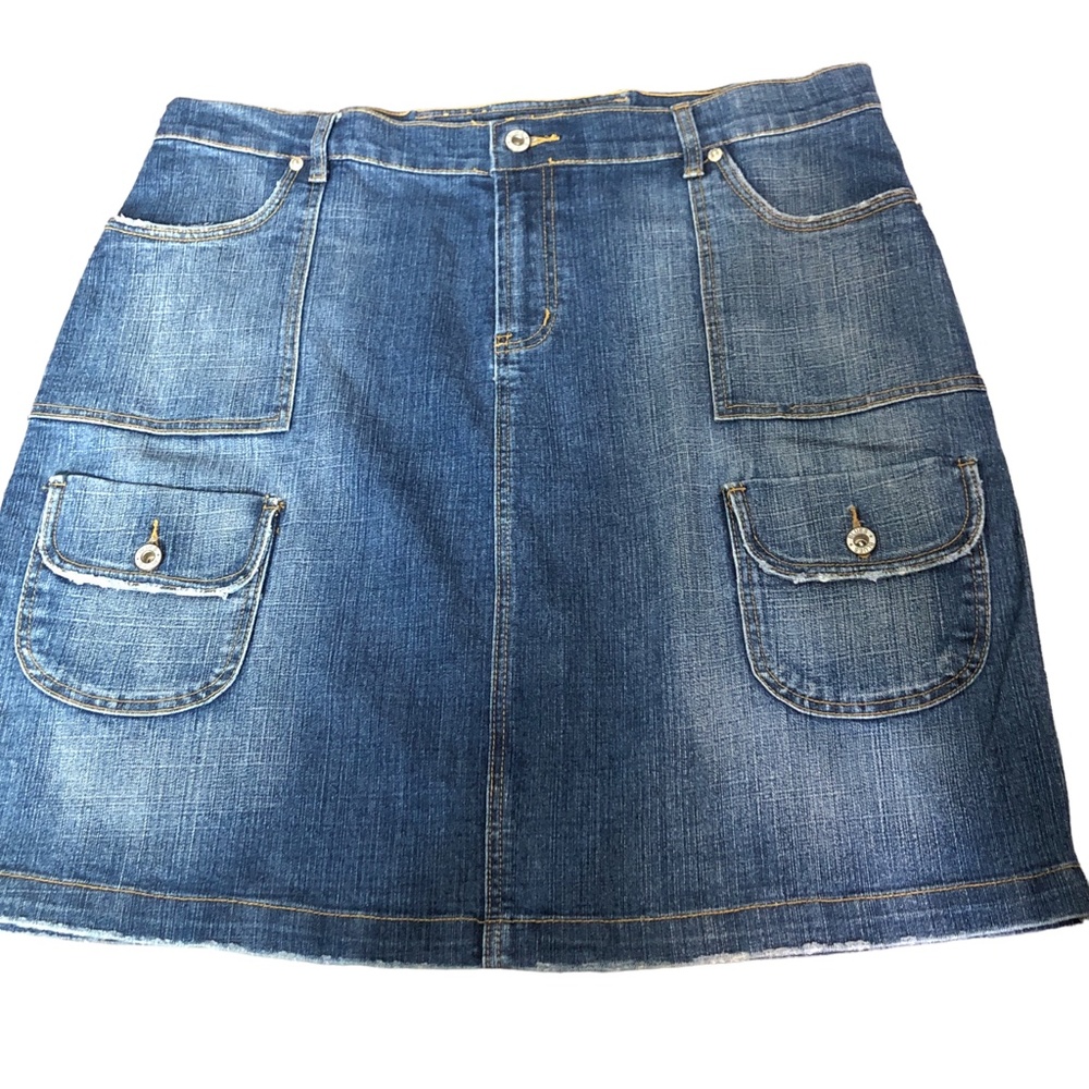 Women’s Distressed Denim Jean Skirt Size 18